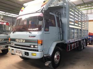 เครดิตดีดาวน์ 50,000 ขายรถล่อง10ล้อบรรทุก ISUZU ROCKY 195แรง กระบะยาว7เมตร